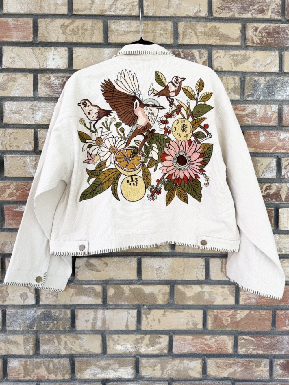 Free People x Denim and Bone Woodlands Embroidered Jacket - Picture 10 of 15